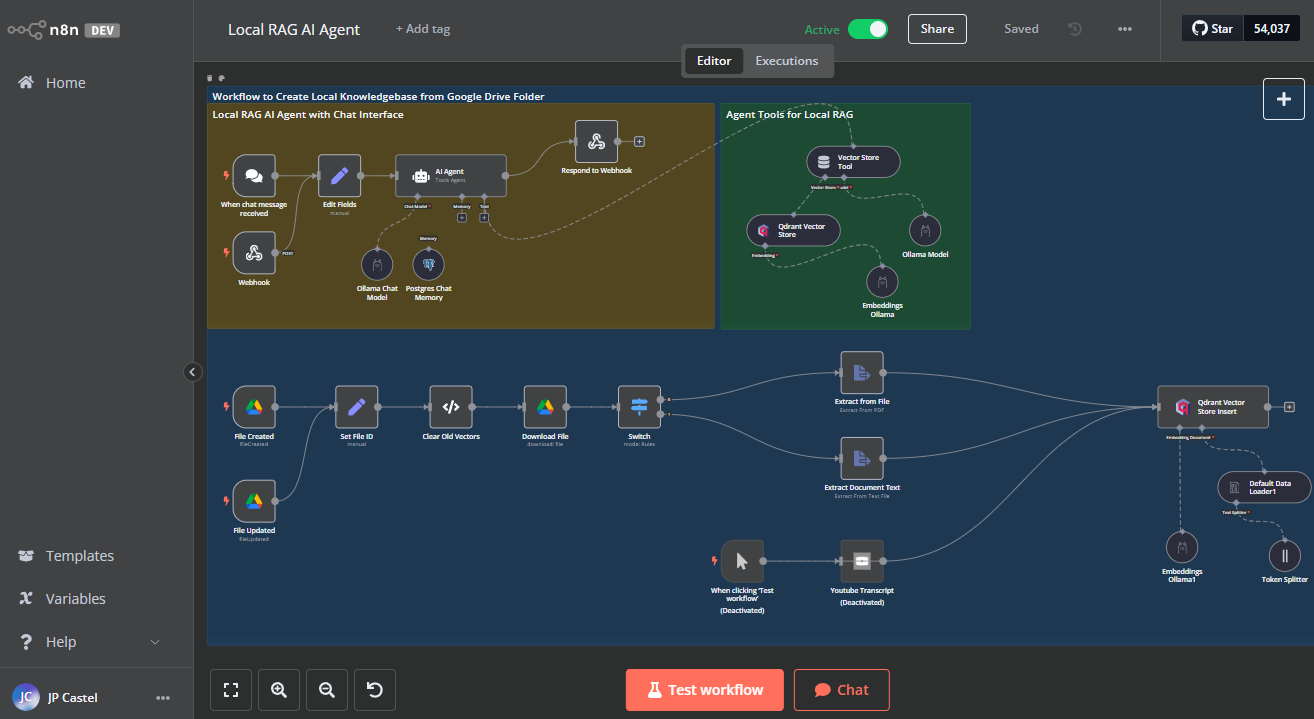 Virtual Production AI Chat Bot N*&N Workflow